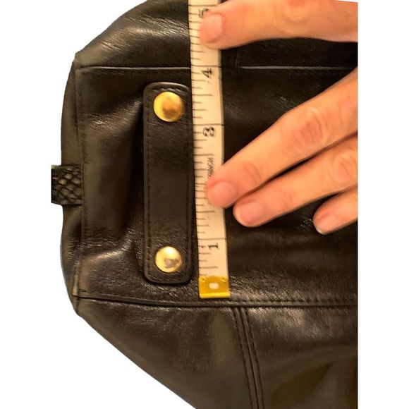 Coach New Black Leather Black Sequined Handbag - Picture 6 of 8